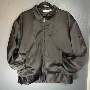 MNML Satin “Oilers East Pasadena” Bomber Jacket | Unisex Streetwear Fit (M)